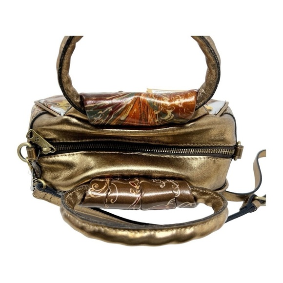 Patricia Nash Milburn Leather Crossbody Antique Bronze, New with Defects - Picture 3 of 12